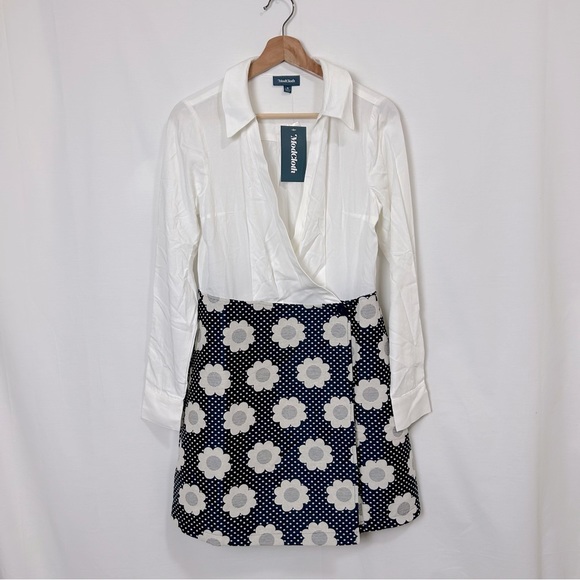 Modcloth Dresses & Skirts - ModCloth Au Contraire Twofer Floral Wrap Shirtskirt Dress 6